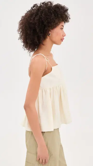 Dunst Flared Bustier Blouse Ivory L | Thumbnail 4