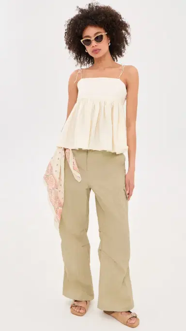 Dunst Flared Bustier Blouse Ivory L | Thumbnail 5