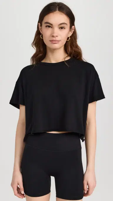 Year of Ours YOS Cropped Tee Black L | Thumbnail 2