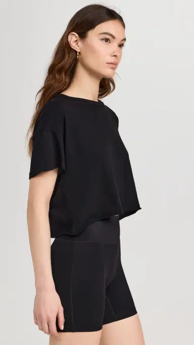 Year of Ours YOS Cropped Tee Black L | Thumbnail 4