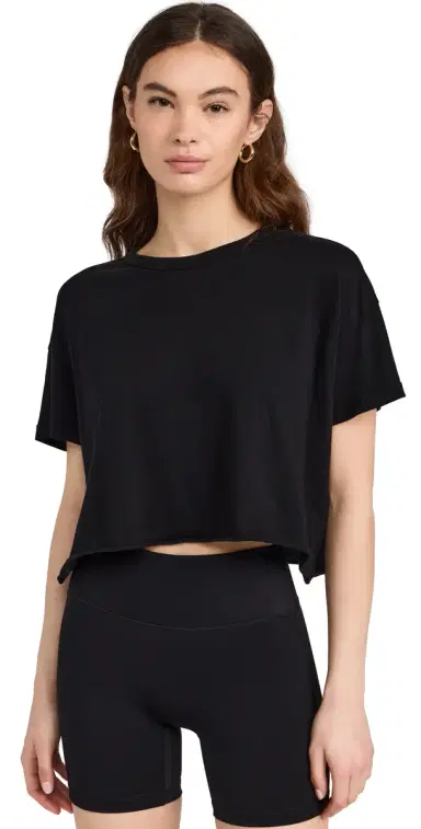 Year of Ours YOS Cropped Tee Black L | Thumbnail 1