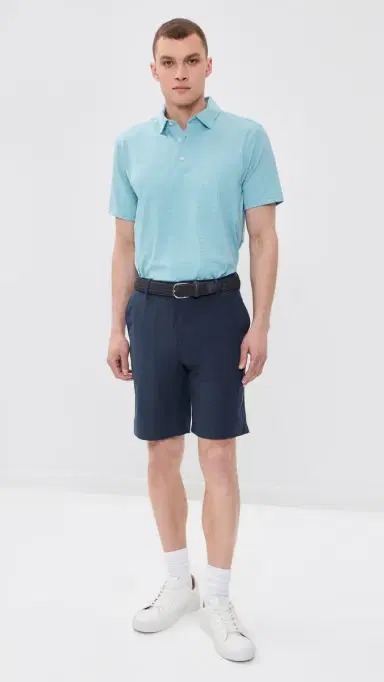 Rhone Drive Time Polo Shirt Azure Blue tripe | Thumbnail 5 Rhone Drive Time Polo Shirt Azure Blue tripe | Thumbnail 5