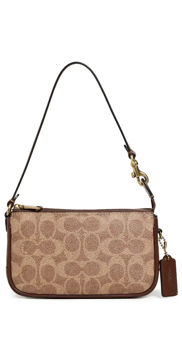 Coated Canvas Signature Plaza Bag 18 B4/Tan Brown One Size