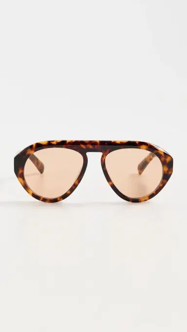 Elisa Johnson Val Sunglasses Brown Tortoise One Size | Thumbnail 2