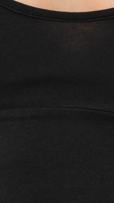Another Tomorrow Ruched Tank Dress Black M | Thumbnail 6