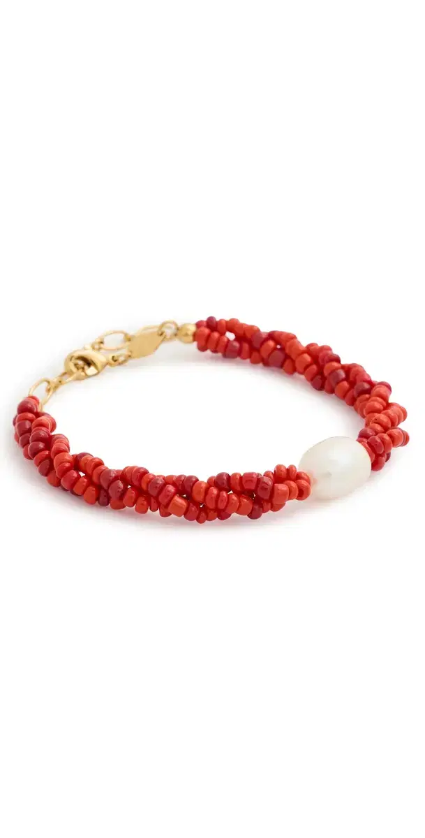 Anni Lu Scarlet Wave Bracelet Bright Red One Size
