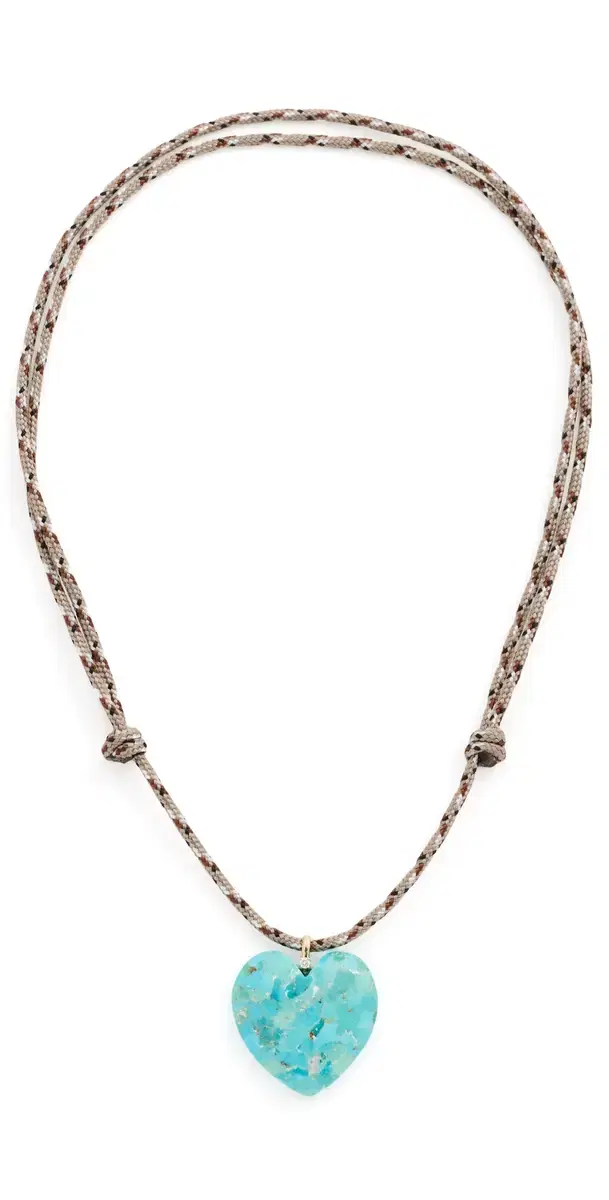 Zoe Chicco Arizona Turquoise Heart Pendant Necklace 14k Yellow Gold One Size