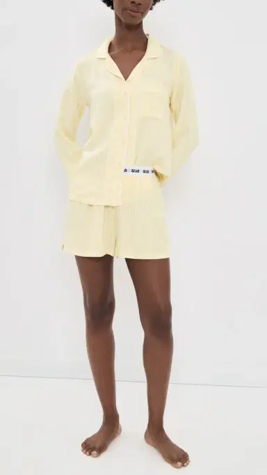 Stripe & Stare Pajama Shorts | Thumbnail 5