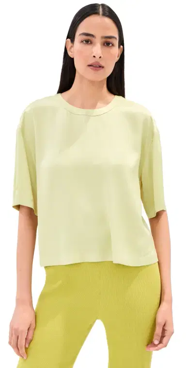 LE BOP Chandler Satin Tee Honeydew M | Thumbnail 1