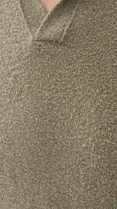 Closed Boucle Knit Polo Pebble Green S | Thumbnail 6