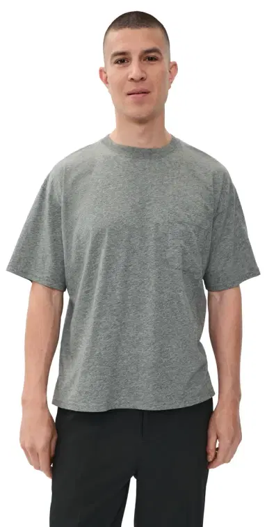 Frame Relaxed Pocket Tee Light Grey Melange L | Thumbnail 1 Frame Relaxed Pocket Tee Light Grey Melange L | Thumbnail 1
