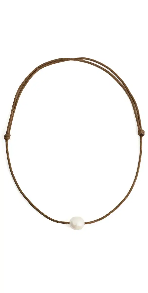 Zoe Chicco Baroque Pearl Paracord Necklace 14k Yellow Gold One Size