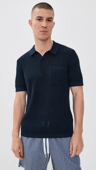 Rhone Coastal Johnny Collar Polo True Navy L | Thumbnail 2