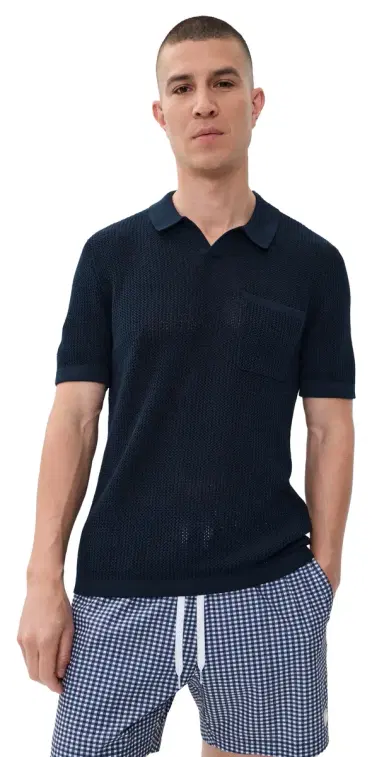 Rhone Coastal Johnny Collar Polo True Navy L | Thumbnail 1
