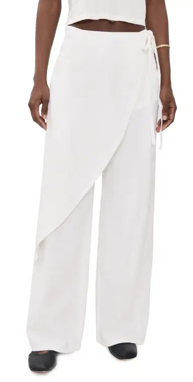 DL1961 Zoie Wrap Relaxed Pants White Aura (DL Aura) 30 | Thumbnail 1