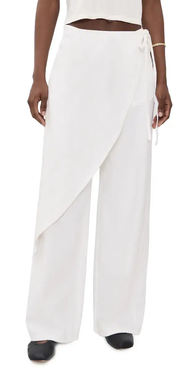 DL1961 Zoie Wrap Relaxed Pants White Aura (DL Aura)