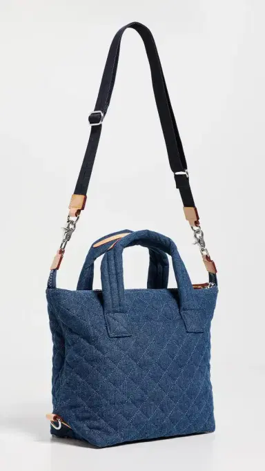 MZ Wallace Small Sutton Deluxe Tote True Blue Denim One Size | Thumbnail 4 MZ Wallace Small Sutton Deluxe Tote True Blue Denim One Size | Thumbnail 4