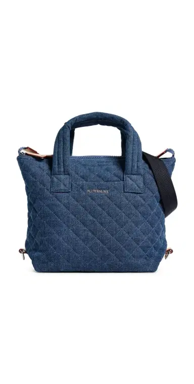 MZ Wallace Small Sutton Deluxe Tote True Blue Denim One Size | Thumbnail 1 MZ Wallace Small Sutton Deluxe Tote True Blue Denim One Size | Thumbnail 1