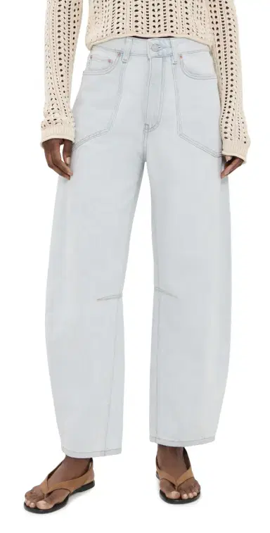 DL1961 Miro High Rise Barrel HIGHLUXE Jeans Saltstone (Highluxe) 27 | Thumbnail 1