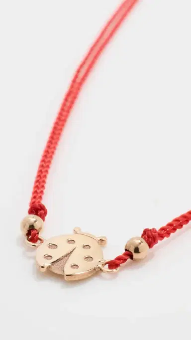 Zoë Chicco 14k Gold Ladybug Cord Bracelet 14k Yellow Gold One Size | Thumbnail 5