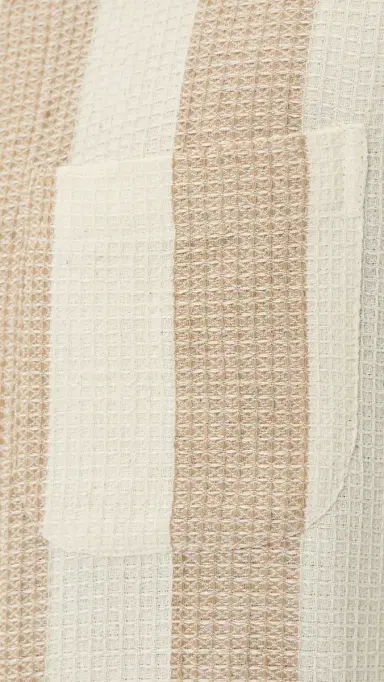 Kardo Chintan Handloom triped Shirt Tan | Thumbnail 6