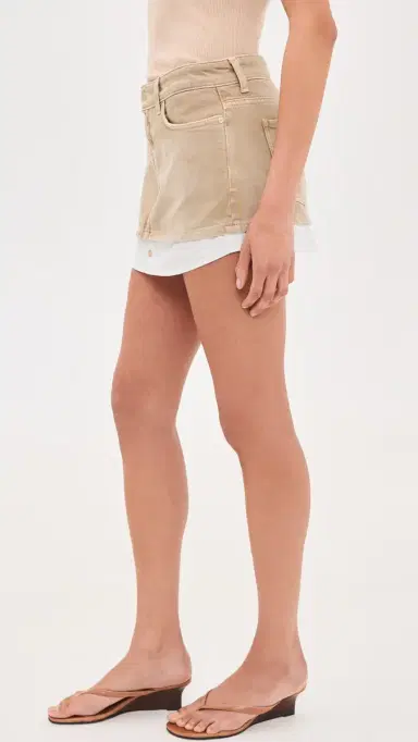 7 For All Mankind Double Layer Cherry Skirt Colored Mankind | Thumbnail 4