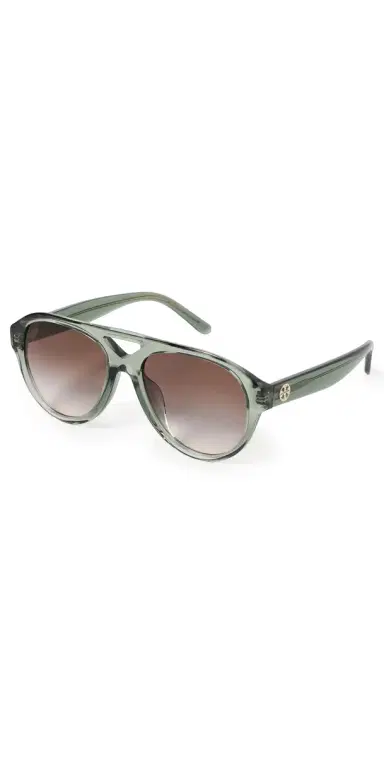 Tory Burch Miller Pilot Sunglasses Transparent Sage One Size | Thumbnail 1 Tory Burch Miller Pilot Sunglasses Transparent Sage One Size | Thumbnail 1