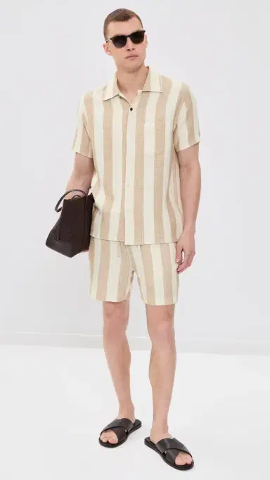 Kardo Olbia Handloom Striped Shorts 6 | Thumbnail 2 Kardo Olbia Handloom Striped Shorts 6 | Thumbnail 2