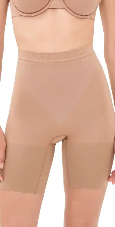 SPANX sculpt GoFigure Mid Thigh Shorts Cinnamon | Thumbnail 1