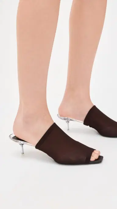 Courrèges Mesh Mules Chocolate | Thumbnail 4 Courrèges Mesh Mules Chocolate | Thumbnail 4