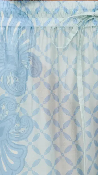 Shani Shemer Macey Pants Aqua Shell Print M | Thumbnail 6 Shani Shemer Macey Pants Aqua Shell Print M | Thumbnail 6