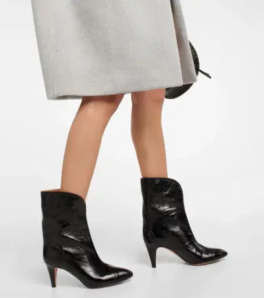 Isabel Marant Dytho crinkled leather ankle boots | Thumbnail 5