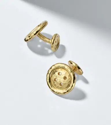 Octavia Elizabeth Button 18kt gold cufflinks | Thumbnail 4