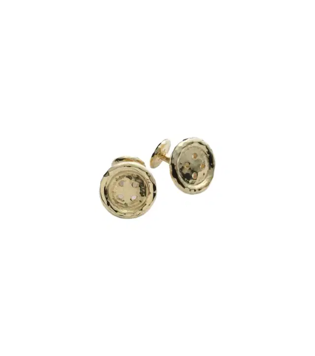 Octavia Elizabeth Button 18kt gold cufflinks