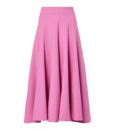 Oscar de la Renta High-rise wool-blend midi skirt | Thumbnail 1