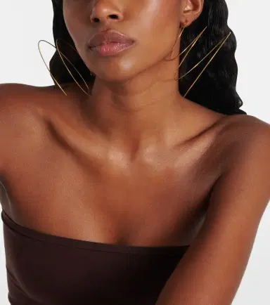 Alaïa Alaïa Thin Spiral S gold-plated stainless steel earrings | Thumbnail 2
