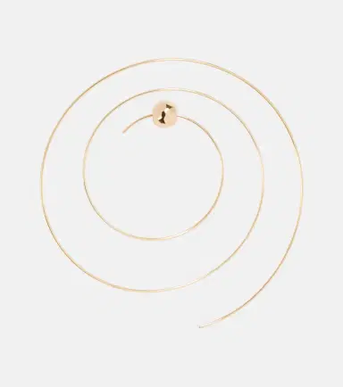 Alaïa Alaïa Thin Spiral S gold-plated stainless steel earrings | Thumbnail 5
