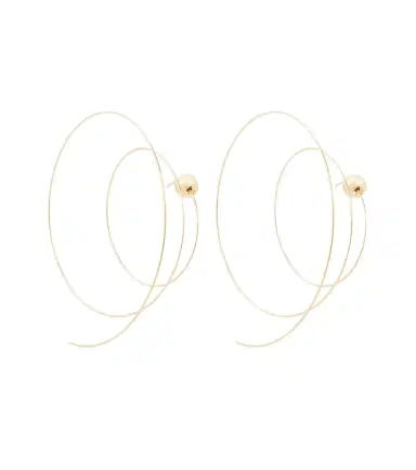 Alaïa Alaïa Thin Spiral S gold-plated stainless steel earrings | Thumbnail 1