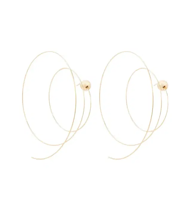 Alaïa Thin Spiral S gold-plated stainless steel earrings