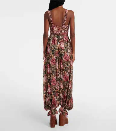 Chloé Chloé Floral crêpe de chine crop top | Thumbnail 2