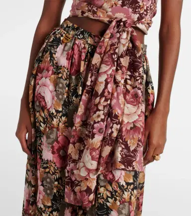 Chloé Chloé Floral crêpe de chine crop top | Thumbnail 3