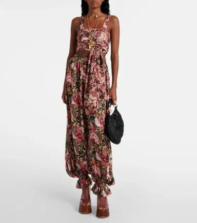 Chloé Chloé Floral crêpe de chine crop top | Thumbnail 5