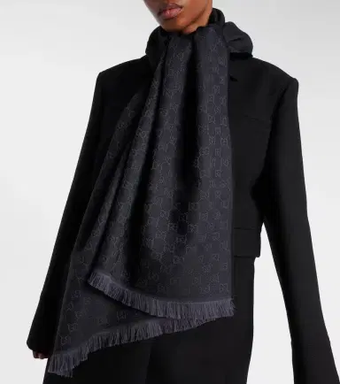 Gucci GG wool jacquard scarf | Thumbnail 4
