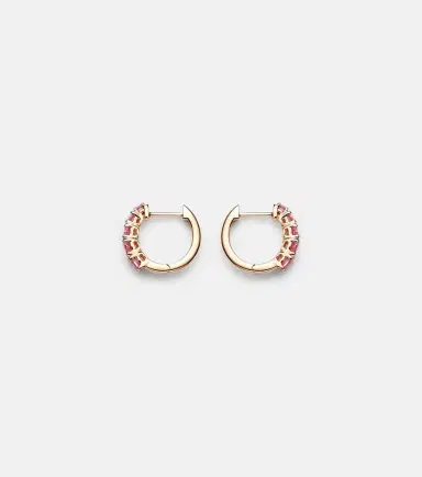 Anita Ko 18kt rose gold huggie earrings with sapphires | Thumbnail 2