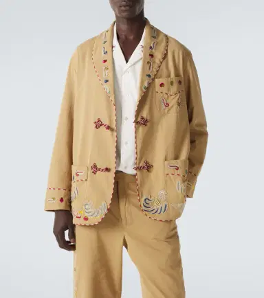 Bode Feather Runner embroidered cotton jacket | Thumbnail 3