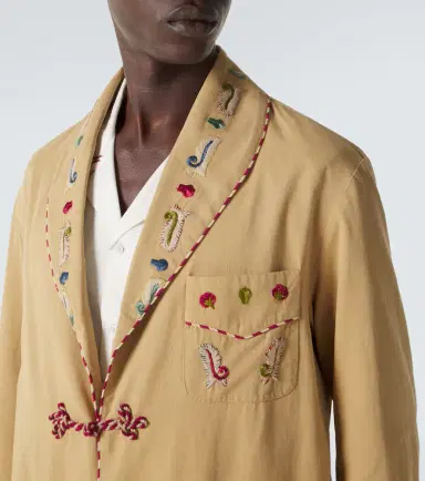 Bode Feather Runner embroidered cotton jacket | Thumbnail 8
