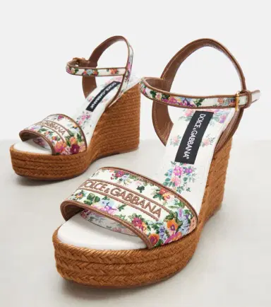 Dolce & Gabbana Floral embroidered espadrille wedges | Thumbnail 3