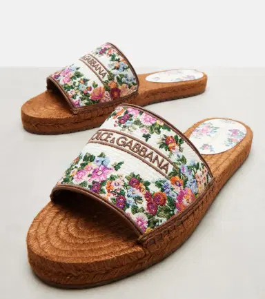Dolce & Gabbana Floral espadrille slides | Thumbnail 2