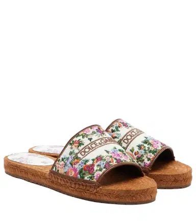 Dolce & Gabbana Floral espadrille slides | Thumbnail 1