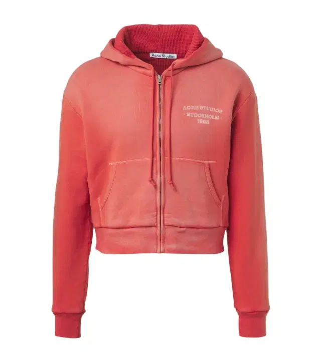 Logo cotton jersey zip-up hoodie